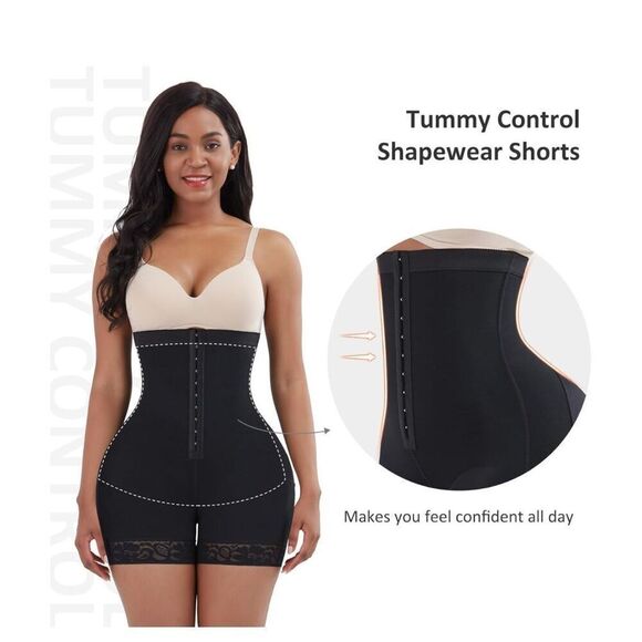 *Reposh*High-Waisted Black Shapewear Shorts size large - Picture 6 of 7